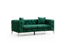Canapea fixa COMO, 2 locuri, verde, 197x90x70 cm - 1