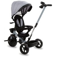 Tricicleta pentru copii Kidwell Axel Gri cu sezut rotativ, roti din spuma EVA, suport pentru picioare, control parental, suport pentru pahar, centura de siguranta, greutate admisa 25 kg - 2
