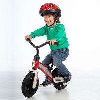 Bicicleta copii fara pedale Qplay Impact Rosu 10 inch, de la 2 ani pana la 30 kg, roti din spuma EVA, limitator de viraj, scaun reglabil pe inaltime, inaltimea recomandata 50-90 cm, greutatea maxima suportata 30 kg - 2
