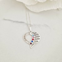 Lantisor Dragii MAMEI - 6 nume si cristale Swarovski - Argint 925 - 1