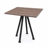Masă fixă Pătrată din MDF, Obelix,negru-nuc - 1