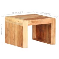 Masa Laterala din Lemn Masiv de Acacia, 43x40x30 cm - 6