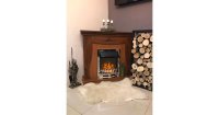 Semineu electric Napoli nuc & Galileo silver, Art Flame, 1035x1100x300 mm, 2000W - 3