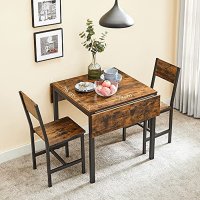 Masa Dining extensibila, Vasagle, Negru , 120x78x75 cm - 1