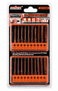 Set de biti hexagonali HORUSDY 20 piese S2 magnetici pentru bormasina si surubelnita - 1