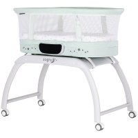 Patut pentru copii Chipolino Sogno 2 in 1 pastel green cu leganare si cantar integrat - 7