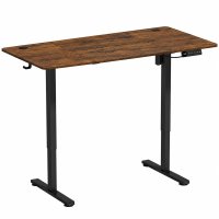 Birou electric HOMCOM reglabil pe inaltime, maro rustic, 72-120 cm - 1