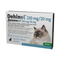 DEHINEL, antiparazitare pisici, 230 mg/20 mg, comprimate masticabile, 2cpr - 2