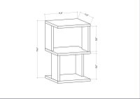 Noptiera Carter Antracit 29.6x29.6x49.4 cm - 6