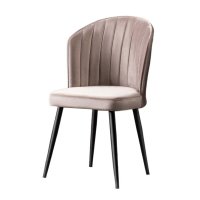 Set 4 scaune RUBI, cappuccino si negru, dimensiuni 52x42x85 cm - 1