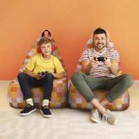 Fotoliu Puf Updecoreg Chill XL Squares Warm - 3