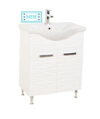 Set Baza front MDF si Lavoar seria 144, 65 cm, alb - 1