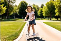Trotineta pentru copii Ricokids Kodi Ballerina pliabila, inaltime ghidon reglabila, platforma antiderapanta, roti din PU rezistente, rulmenti ABEC-7, 2 frane de mana si picior, manere ergonomice pliabile si cric - 6