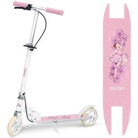 Trotineta pentru copii Ricokids Kodi Ballerina pliabila, inaltime ghidon reglabila, platforma antiderapanta, roti din PU rezistente, rulmenti ABEC-7, 2 frane de mana si picior, manere ergonomice pliabile si cric - 3