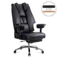 Scaun Directorial OFF 421 Negru din Piele Ecologica cu Brate Reglabile - 1