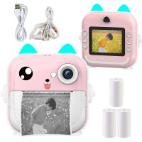 Cameră Foto Digitală pentru Copii cu Imprimare Instant - 24MP, Display Color de 2.4 inch, Focalizare Automată - 1