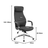 Scaun birou Manager Verde 64x70x128 cm - 5