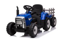 Tractoras electric Kinderauto BJ-611 60W 12V cu remorca si telecomanda  albastra - 1