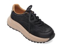 Pantofi sport GRYXX 68021 negri din nabuc pentru dama - 1