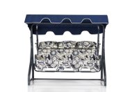 Balansoar cu 3 locuri Salvia 2 Multicolor 200x165x110 cm - 1