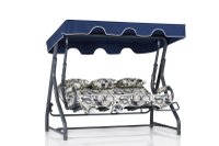 Balansoar cu 3 locuri Salvia 2 Multicolor 200x165x110 cm - 2