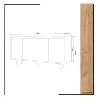 Consola Nossa Oak-Alb - 4