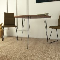 Masa Rotunda Sandalf Walnut cu Picioare Metalice - 2