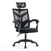 Scaun ergonomic de gaming OFF 434, negru, din mesh, rabatabil - 1
