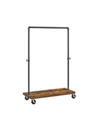 Suport pentru haine cu roti, Vasagle, 90 kg, HSR65BXV1, Maro Rustic - 1