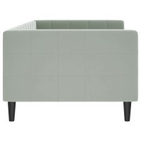 Cadru de pat extensibil gri deschis 90x200 cm din catifea - 4