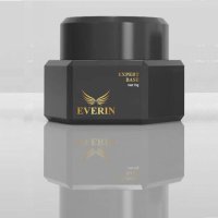 Expert Rubber Base Transparent Everin – Bază Gel UV 15g – elasticitate și aderență pentru unghii dificile - 1