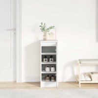 Dulap pentru incaltaminte alb din lemn prelucrat - 29,5x34x76 cm - 3