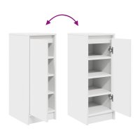 Dulap pentru incaltaminte alb din lemn prelucrat - 29,5x34x76 cm - 9