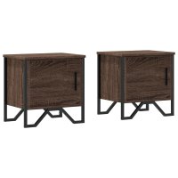 Set Noptiere Stejar Maro, 2 Buc., 40x30x40 cm, Lemn Prelucrat - 1