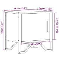 Set Noptiere Stejar Maro, 2 Buc., 40x30x40 cm, Lemn Prelucrat - 11