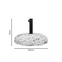 Suport umbrelă de grădină Shade Negru 35x35x35 cm - 2