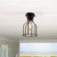 Lustra Alacati Negru 17x17x26 cm - 1