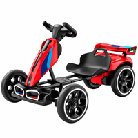 Go-Kart Electric pentru Copii 3-7 Ani, 70W 12V, cu Roti Moi si Telecomanda, Culoare Rosie - 1