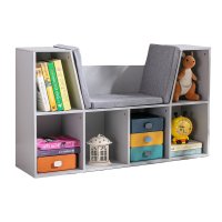 Raft si Banca HOMCOM 2 in 1 pentru Copii, Alb si Gri, 103 cm x 30 cm x 62 cm - 1