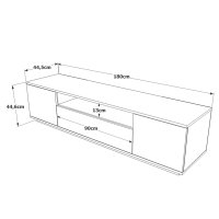 Consola TV Fr7 Antracit 180x44.6x44.5 cm - 7