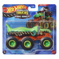 Hot Wheels Monster Truck Big Rigs Mega-Wrex, Masinuta Metalica cu 6 Roți, Scara 1:64 - 1