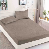 Huse de Pat cu Elastic si 2 Fete Perne din Bumbac Finet 180 x 200 cm - 1