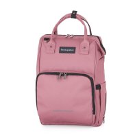 Rucsac multifunctional pentru mamici, Petite&Mars, model Jack, cu 11 compartimente si saltea de infasat, Dusty Rose - 1