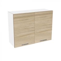 Corp suspendat 80 YANA, 2 usi, corp alb, fronturi sonoma, 80x30x60 cm - 1