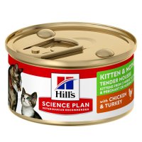 HILL'S Science Plan Kitten & Mother, Pui și Curcan, hrană umedă pisici junior, (mousse), 85g - 2
