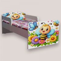 Pat copii Albinuta, cu manere, 140x70 cm, pentru varsta 2-8 ani - 2