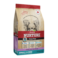 Hrana caini de talie mica si mini Pure Nurture Grainfree, cu mazare si curcan, 2 kg - 1