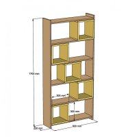 Biblioteca Box Alb si Nuc - 5