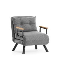 Fotoliu extensibil SANDO, gri deschis, 67x78x78 cm - 1