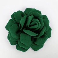 Brosa Verde Floare cu Clips si Ac - Diametru 20 cm - 1
